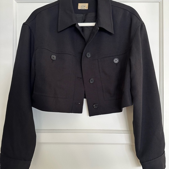 Button Up Crop Jacket - Picture 3 of 6
